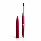 Pensula Premium Gel nr. 6 BUILD, mâner roșu metalizat, cu capac