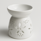 Candelă ceramică pentru aromaterapie KARY, albă