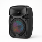 Boxă și radio portabil Speaker negru, cu lumini LED colorate