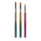 Set 3 pensule Precision Trio TRIX, mânere metalizate în degrade