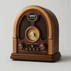 Radio retro ROVOLT, carcasă imitație lemn