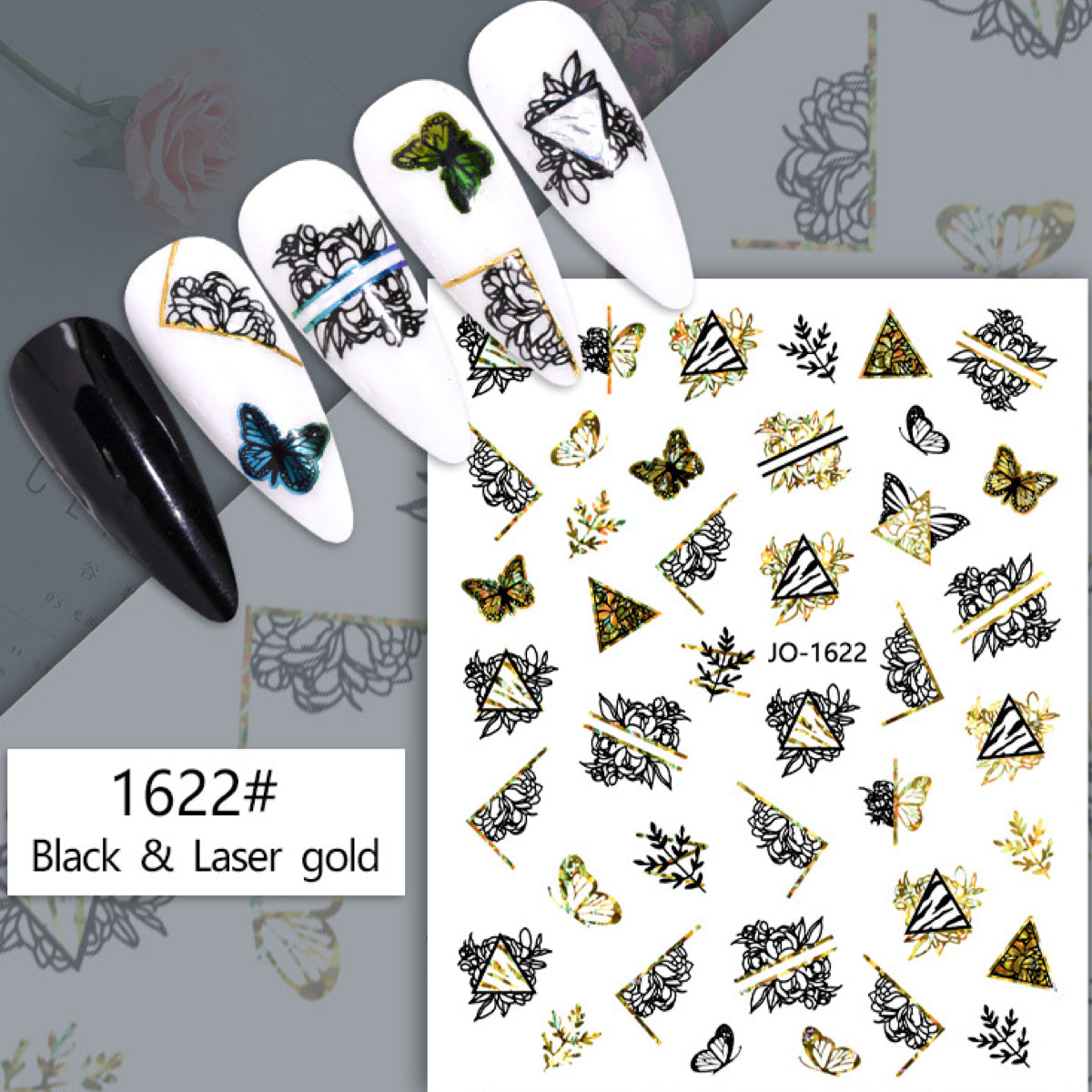 Sticker Decor Unghii Coria 1622 BL