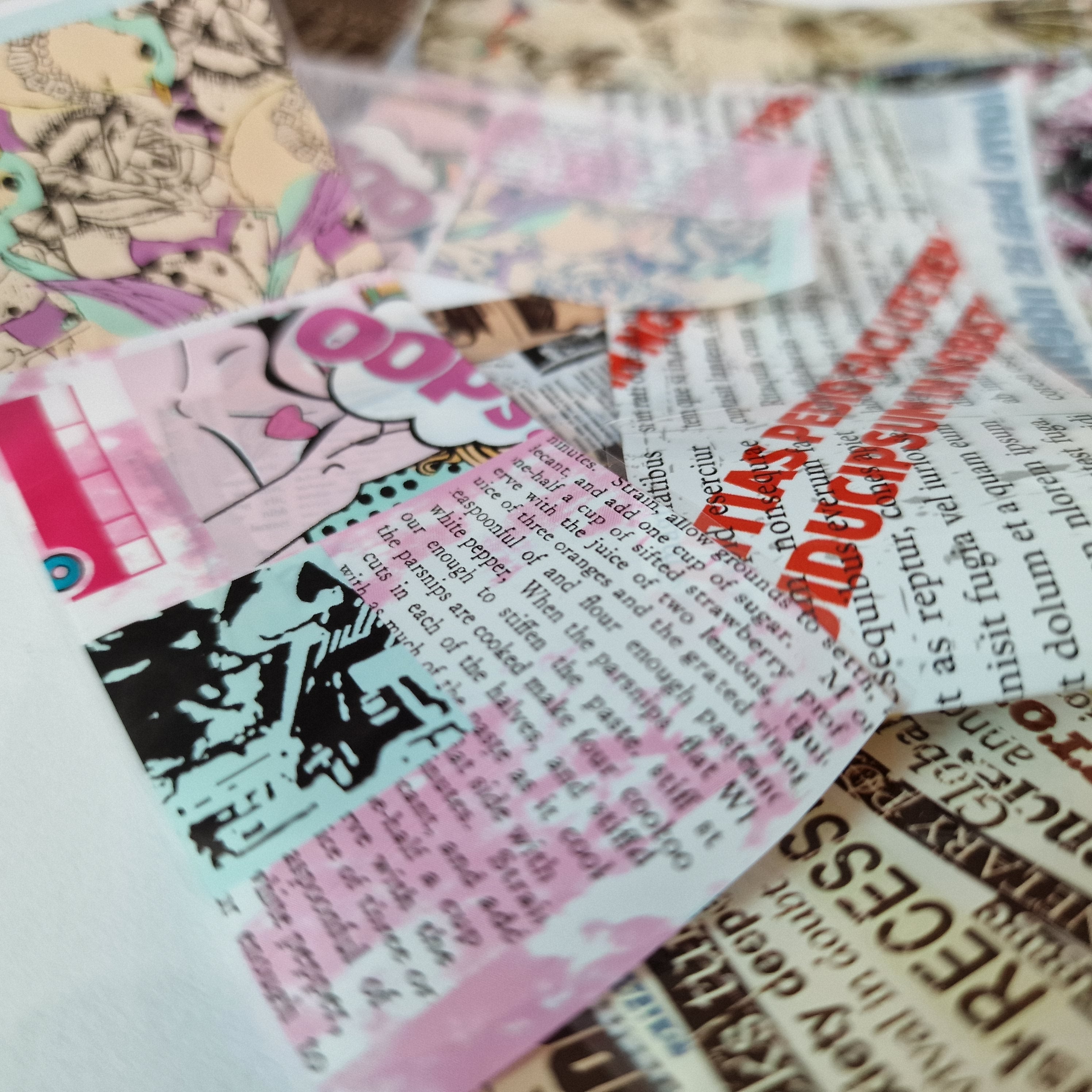 Set 10 folii transfer/ Model Abstract 1