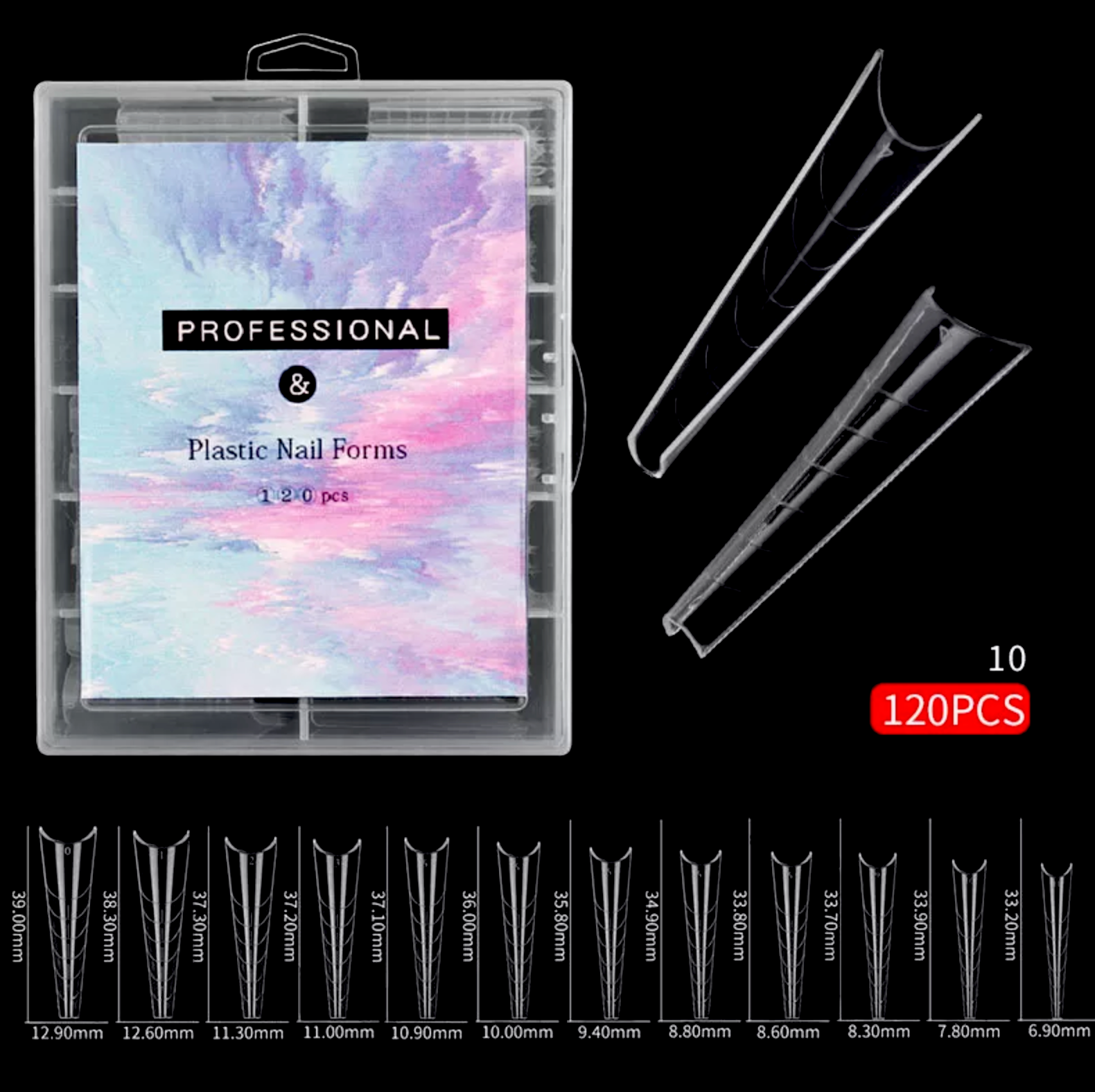 Tipsuri Smart Refolosibile - Set 120 buc Nr 10 Balerina