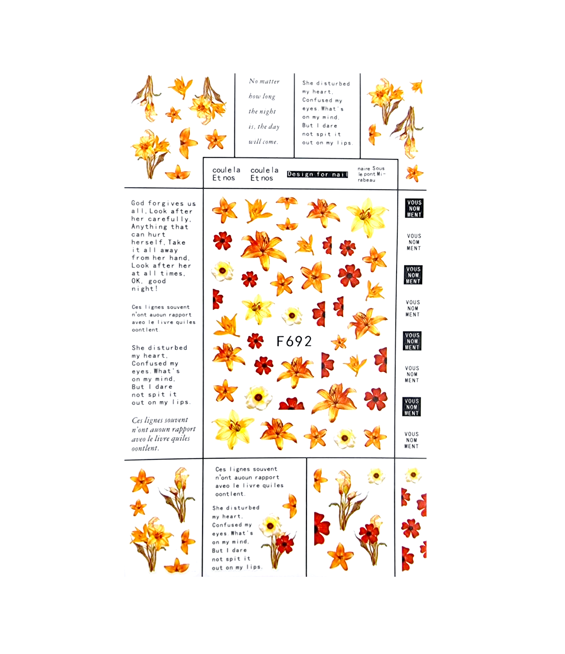 Sticker Decor Unghii Coria 692 V