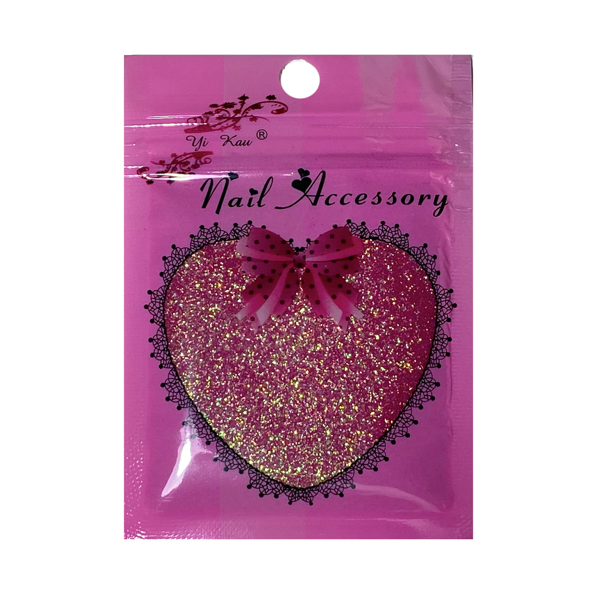 Decor Unghii Sclipici MultiShine Red Rose - Gold