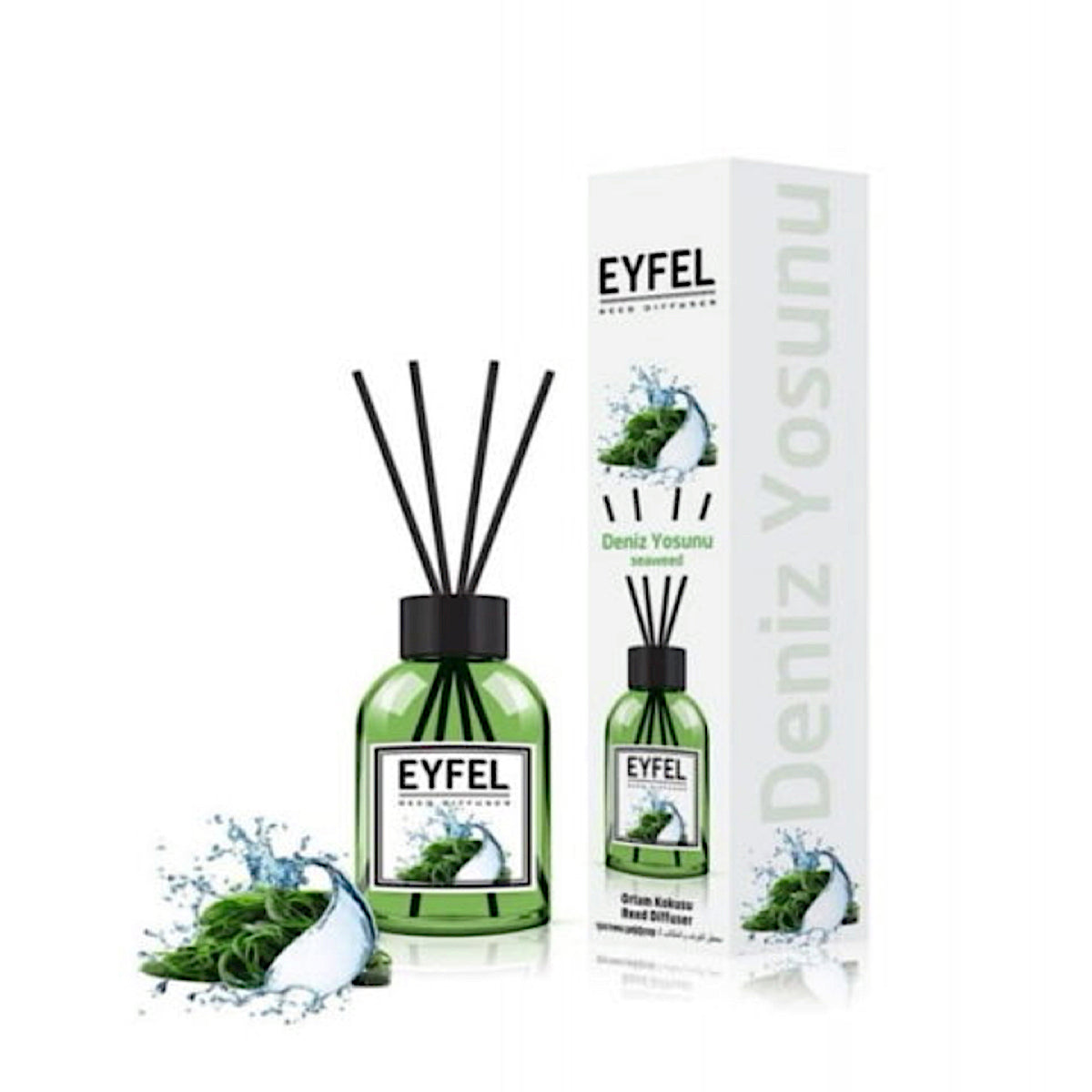 Odorizant camera cu betisoare Eyfel Seaweed, 120ml