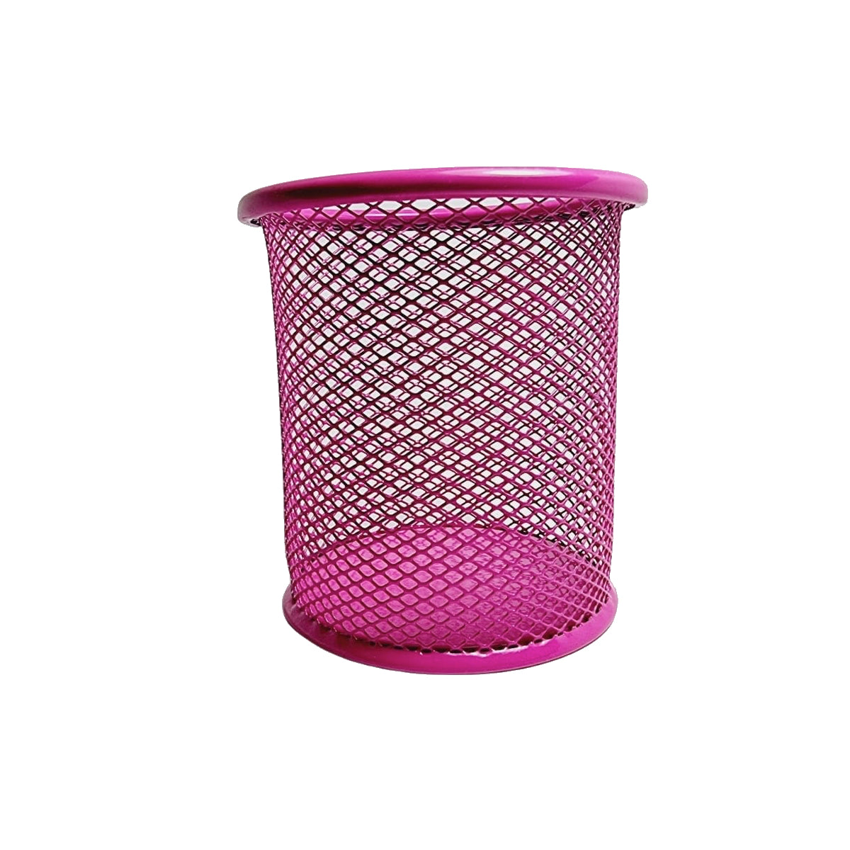 Suport Pensule Rotund Metal Plasa Fuchsia