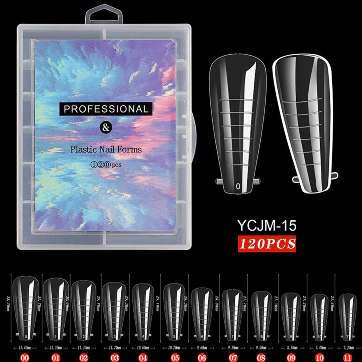 Tipsuri Full Forms Reutilizabile - Set 120 buc Nr 15