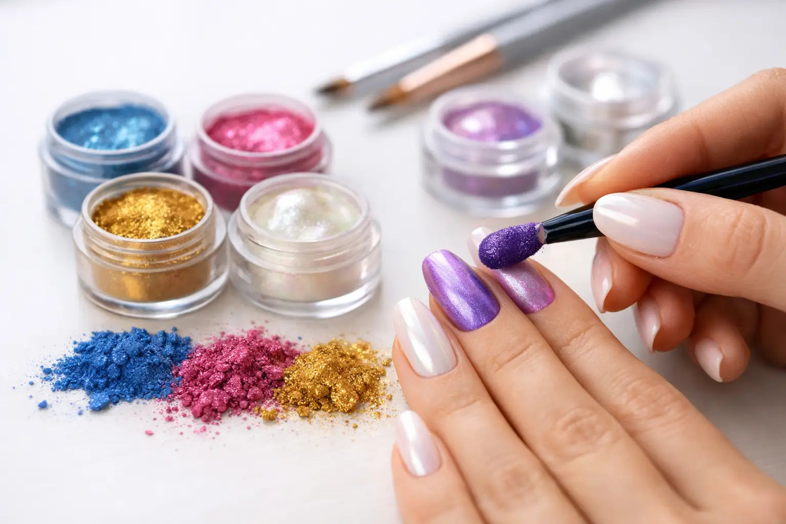 Image of Cum folosesti pigmenti pentru unghii corect