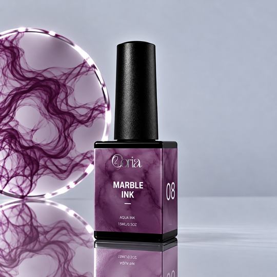 Marble Ink Coria 08 mov prună, efect de marmură