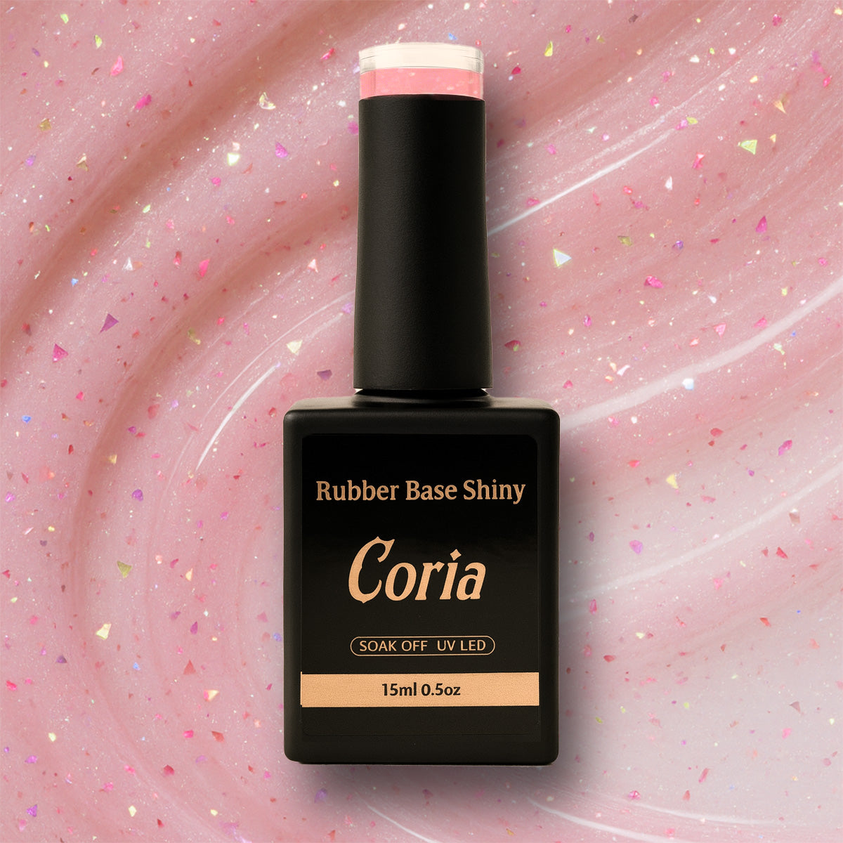 Baza Rubber Shiny Coria 028 15 ml Nude Extravaganza
