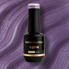 Baza Rubber Shiny Coria 054, flacon 15 ml pe fundal mov sclipitor