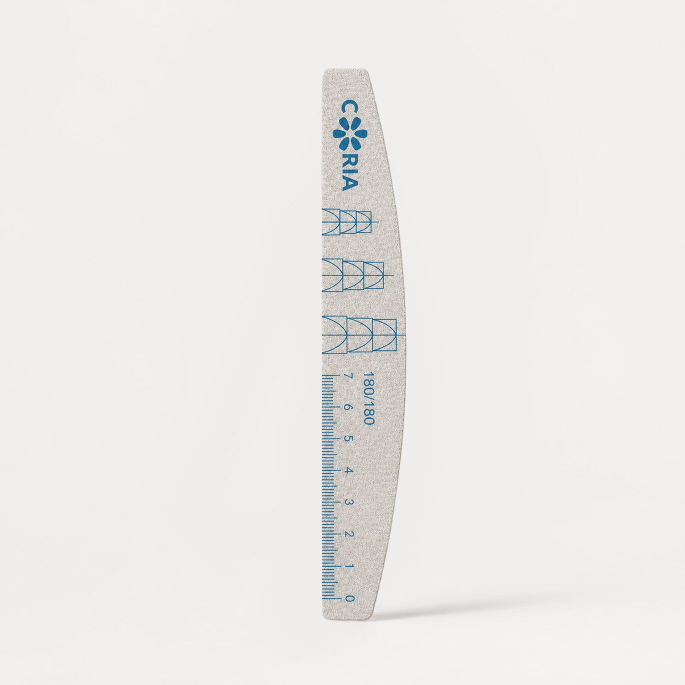 Image of Pila Profesionala Coria Nail Shape Guide 180/180 – Ruler Blue