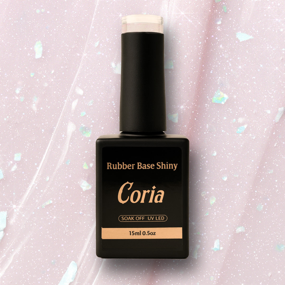 Baza Rubber Shiny Coria 036 15 ml Milky White-Rose