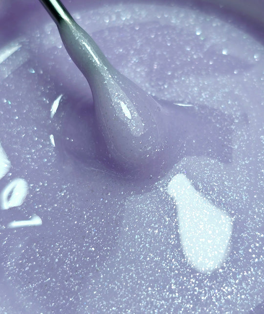 Builder Gel BrillioGel G36 Coria – gel lila sclipitor pe spatulă