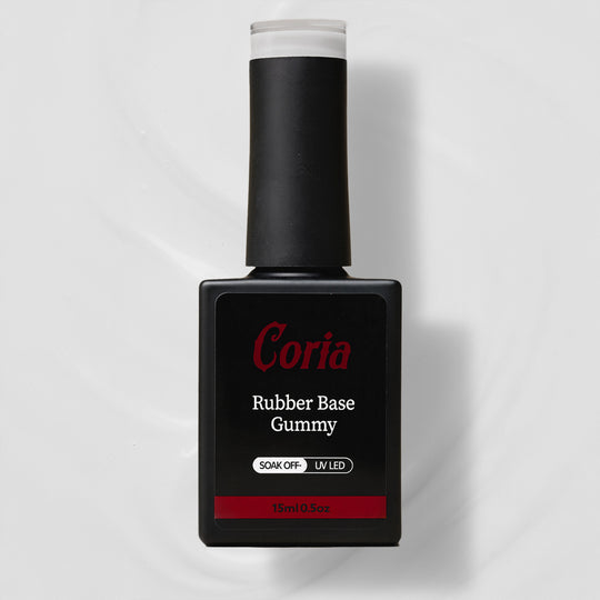 Baza Rubber Gummy Coria 061 Perfect Milky White 15 ml – flacon negru