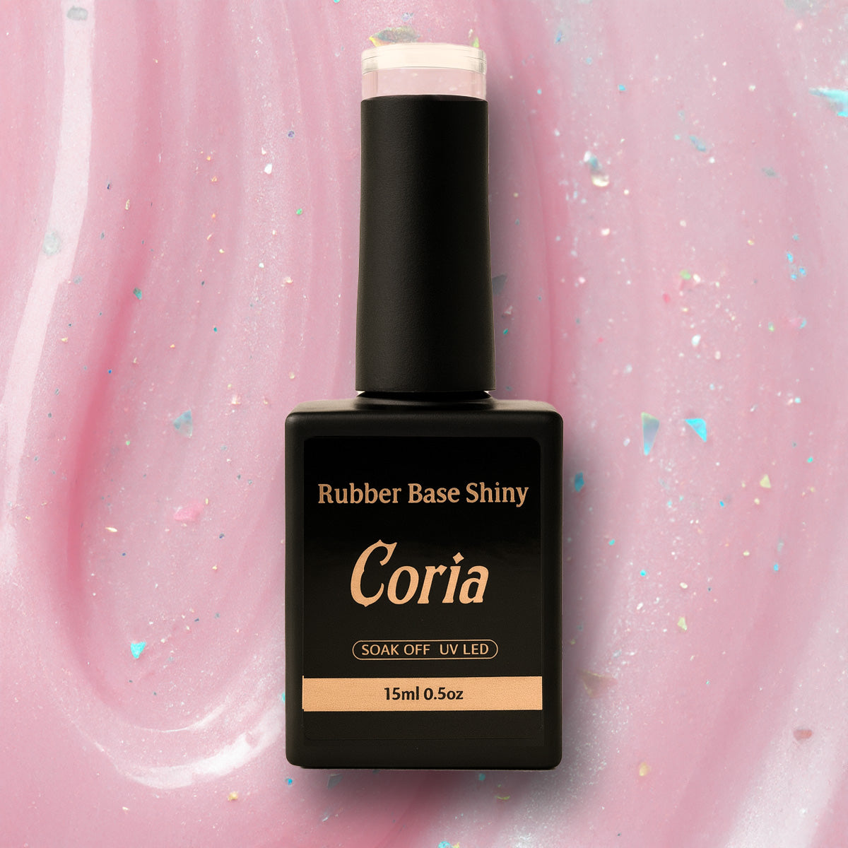 Baza Rubber Shiny Coria 038 15 ml Soft Natural Rose