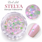 Nail Art Stelya – steluțe iridescente în borcănel, cu exemplu pe unghie