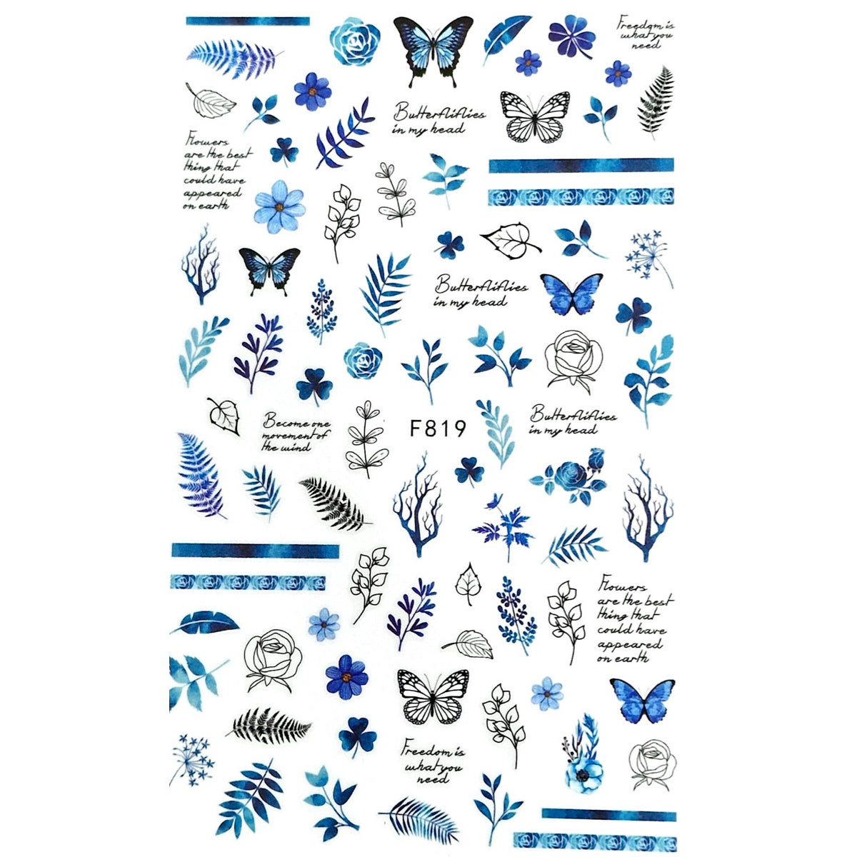 Image of Sticker Unghii Dream Blue 819