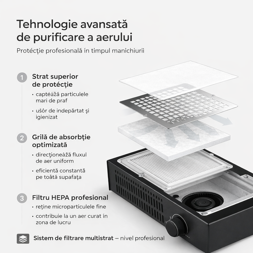 Aspirator Colector Praf MediAri by Saeshin (Negru), 60W