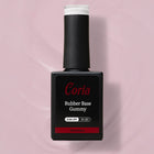 Baza Rubber Gummy Coria 25 15 ml – flacon negru pe fundal roz pal