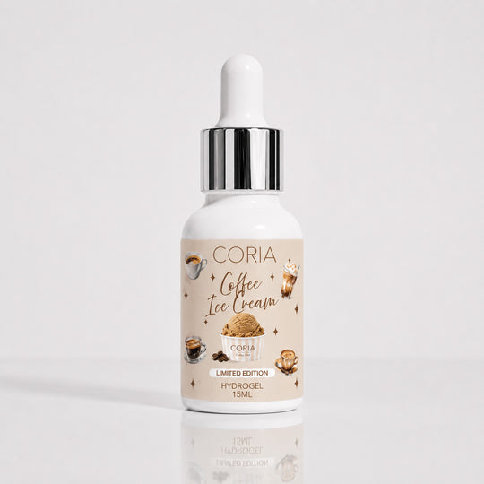 Hydrogel pentru cuticule Coffee Ice Cream Coria, flacon 15 ml cu pipetă