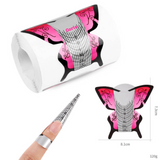 Sablon Unghii Fluture Roz 500 pcs CS10