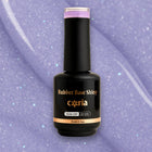 Baza Rubber Shiny Coria 053, flacon 15 ml pe fundal lila sclipitor