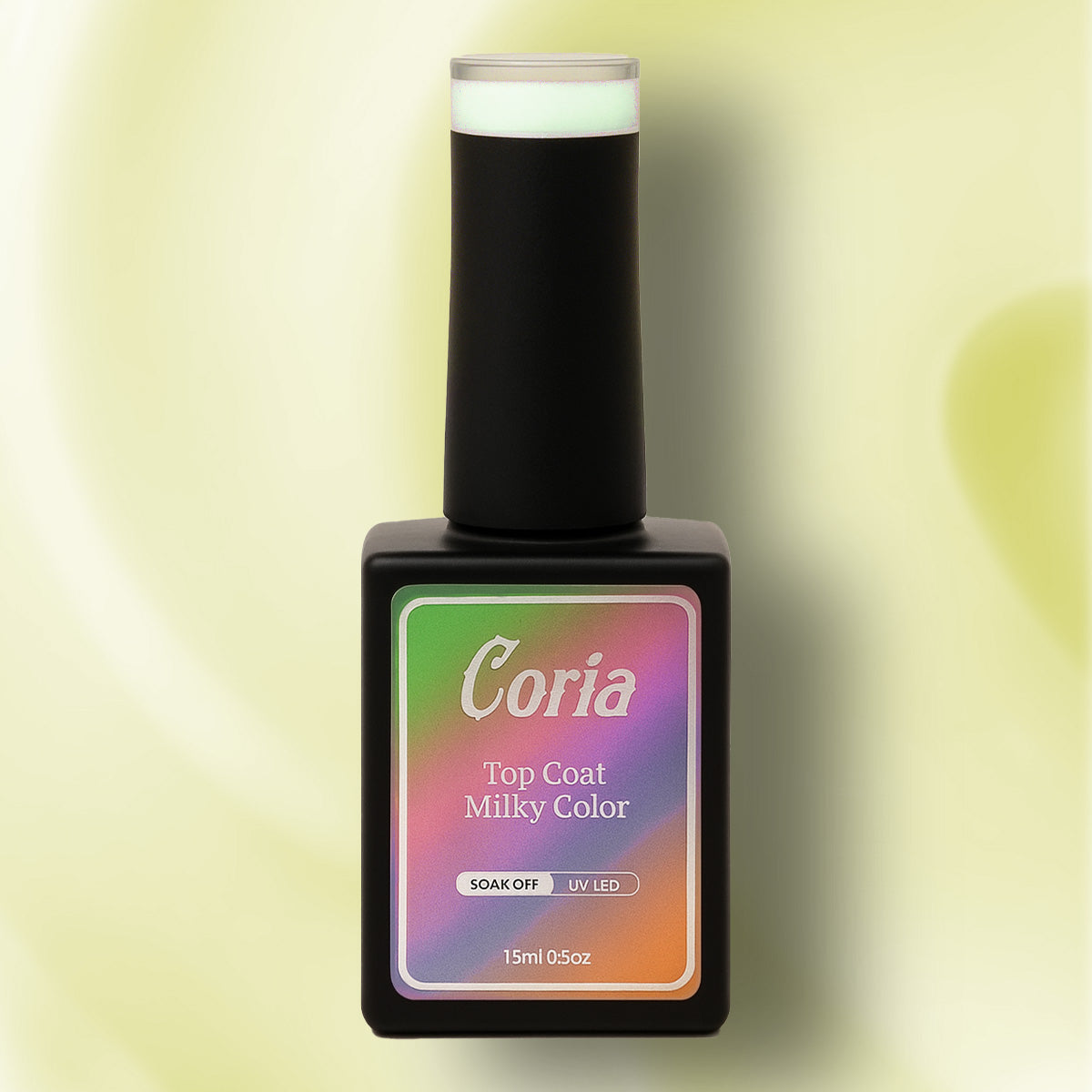 Top Coat Color Milky White Color Coria 15 ml 009