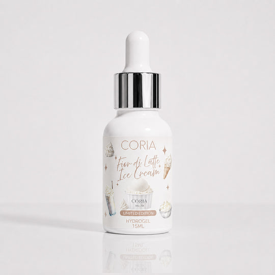 Hydrogel pentru cuticule Fior di Latte Ice Cream Coria, flacon 15 ml cu pipetă