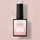 Baza Rubber Gummy Nude 158 Coria, flacon 15 ml pe fundal roz