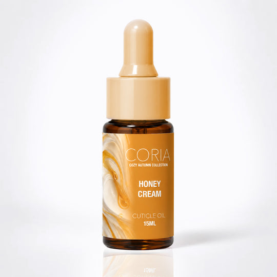 Ulei pentru cuticule Coria Honey Cream, flacon 15 ml cu pipetă