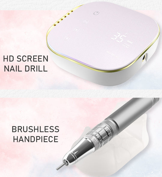Freză electrică 54 W Pink – ecran HD și piesă de mână fără perii