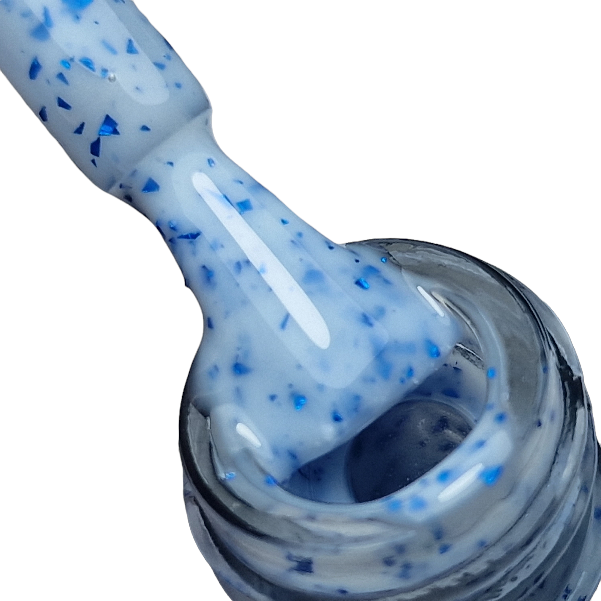 Baza Rubber Shiny Coria 024 15 ml Regal Blue Confetti