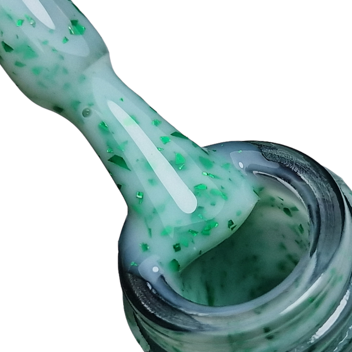 Image of Baza Rubber Shiny Coria 025 15 ml Green Confetti