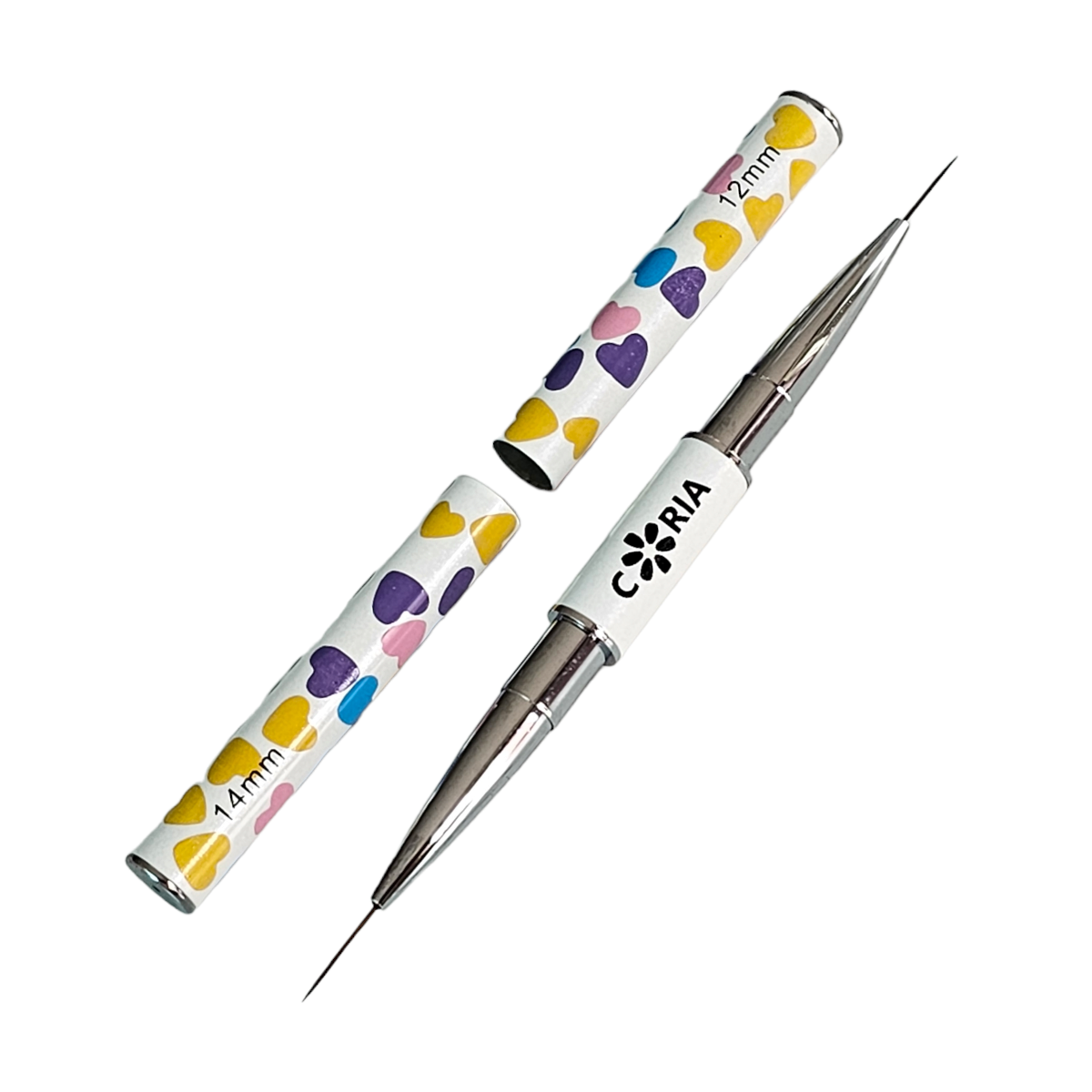 Pensula Dubla Nail Art Coria 12mm/14mm