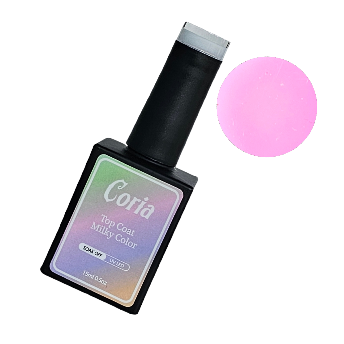 Top Coat Color Milky Pink Color Coria 15 ml 003