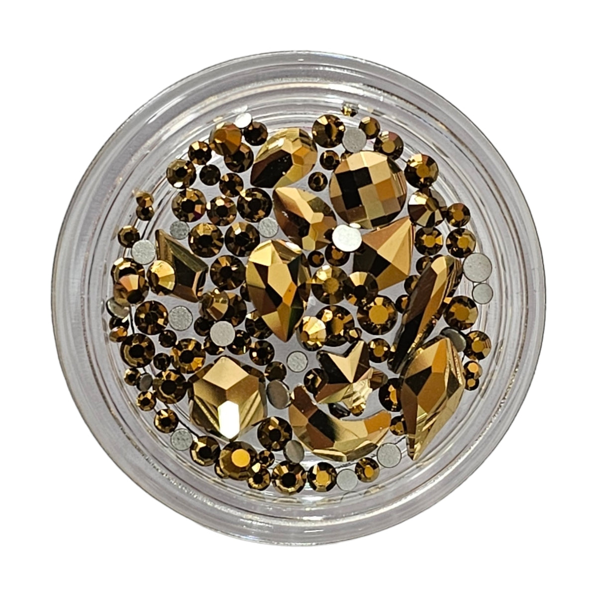 Image of Decor Lux strasuri Cristal multifatetate/diverse forme (gold)