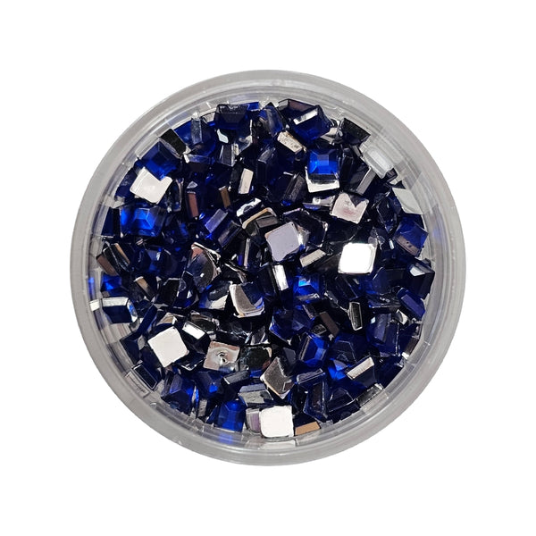 Decor Unghii Stras Patrat Blue PB22