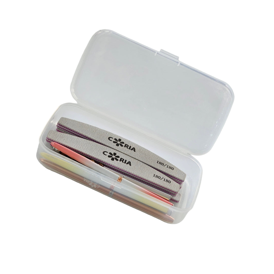 Image of Cutie Multifunctionala Accesorii,Pile,Pensule ,Instrumente Manichiura ,Clear