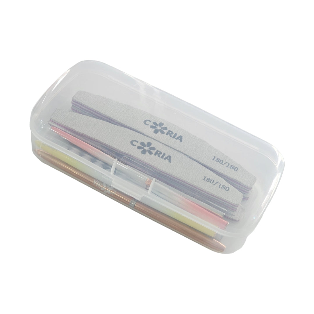 Image of Cutie Multifunctionala Accesorii,Pile,Pensule ,Instrumente Manichiura ,Clear
