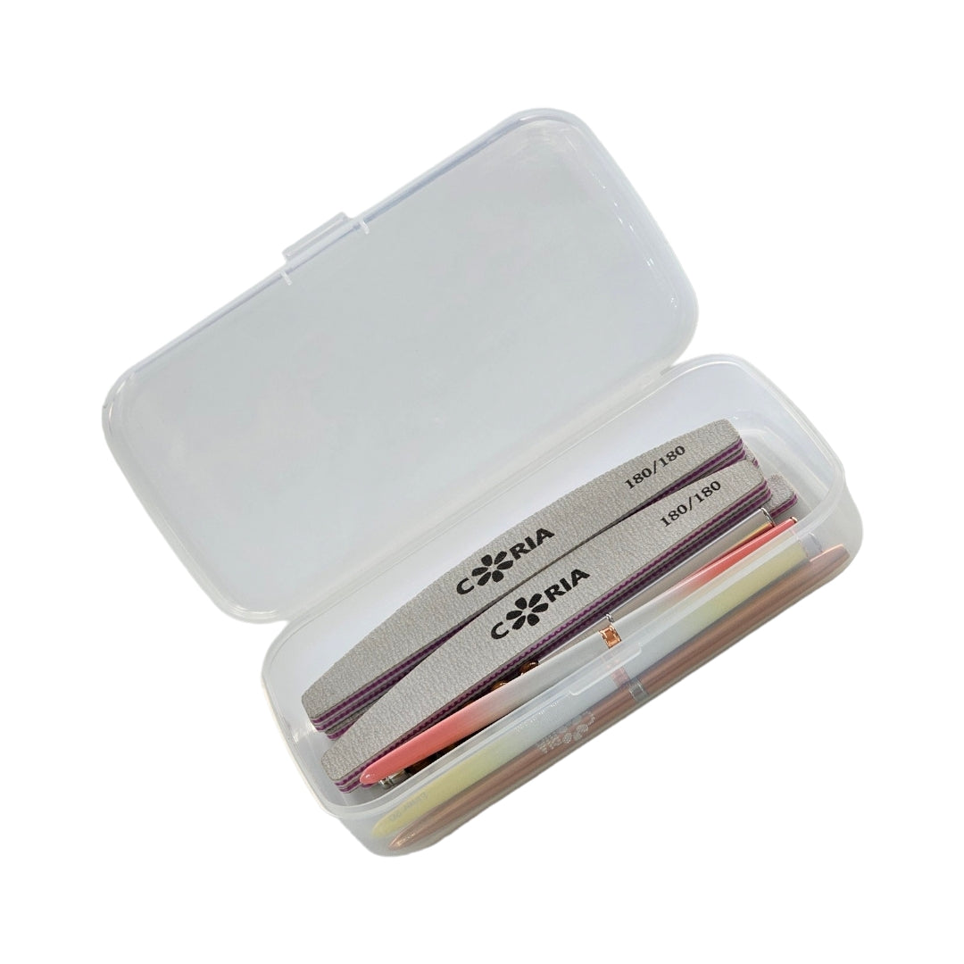 Image of Cutie Multifunctionala Accesorii,Pile,Pensule ,Instrumente Manichiura ,Clear