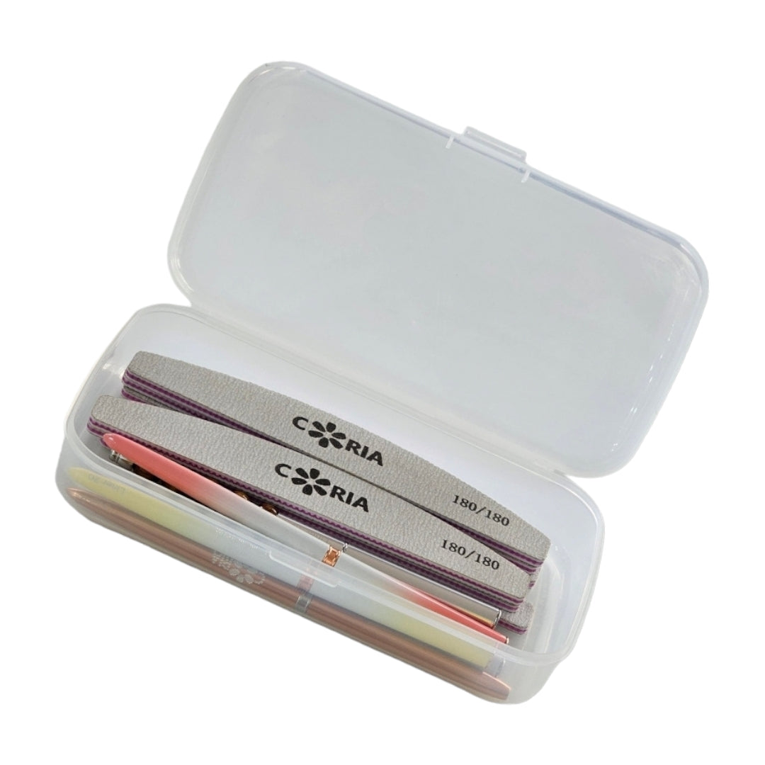 Image of Cutie Multifunctionala Accesorii,Pile,Pensule ,Instrumente Manichiura ,Clear