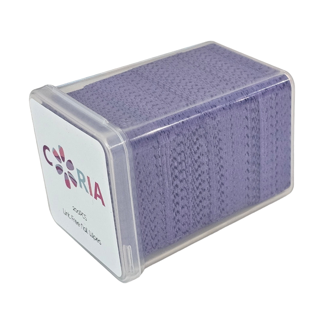 Image of Servetele perforate pentru unghii 200 buc Mov