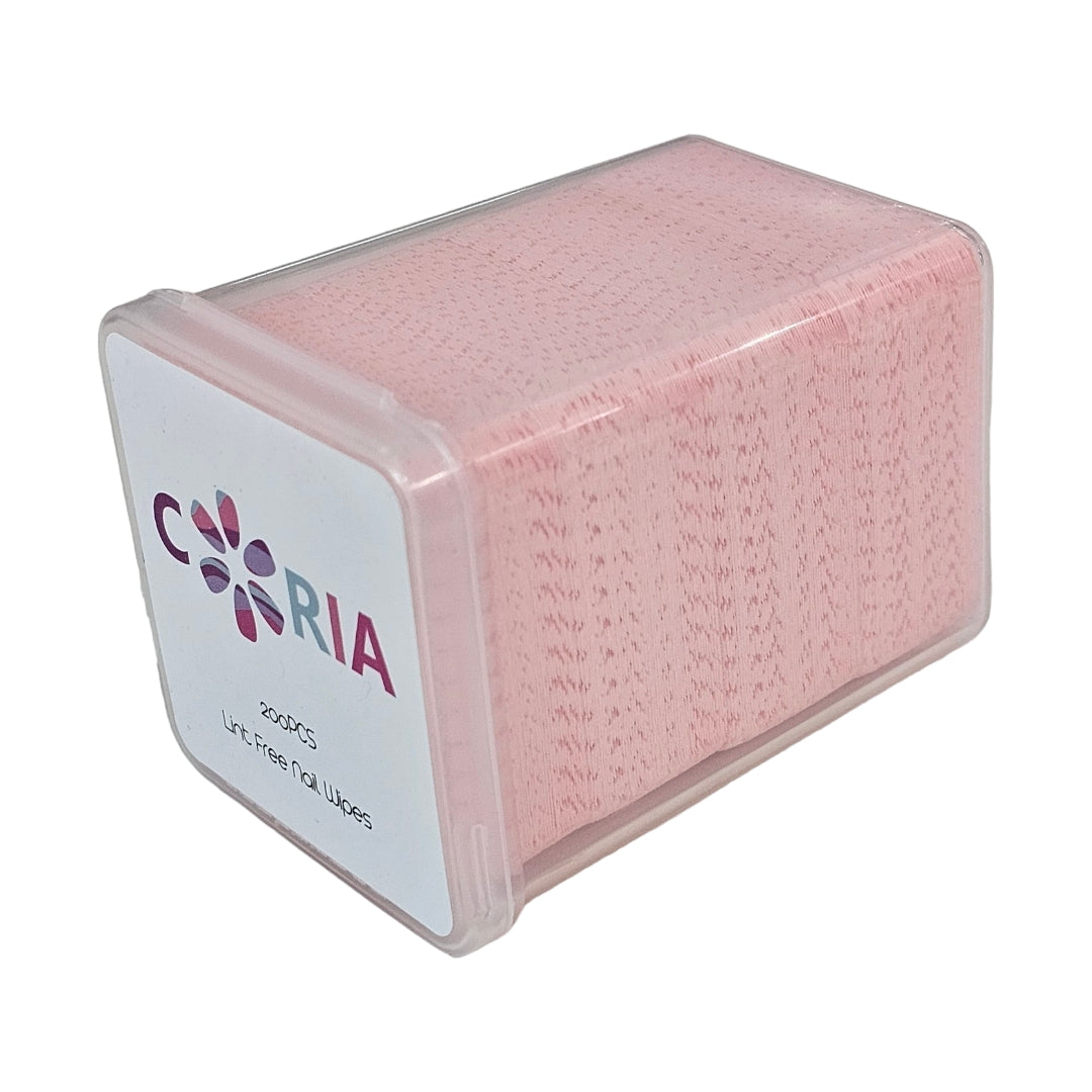 Image of Servetele perforate pentru unghii 200 buc Pink Light
