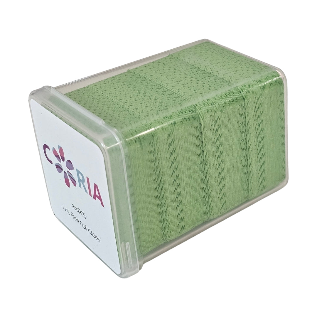 Image of Servetele perforate pentru unghii 200 buc Verde