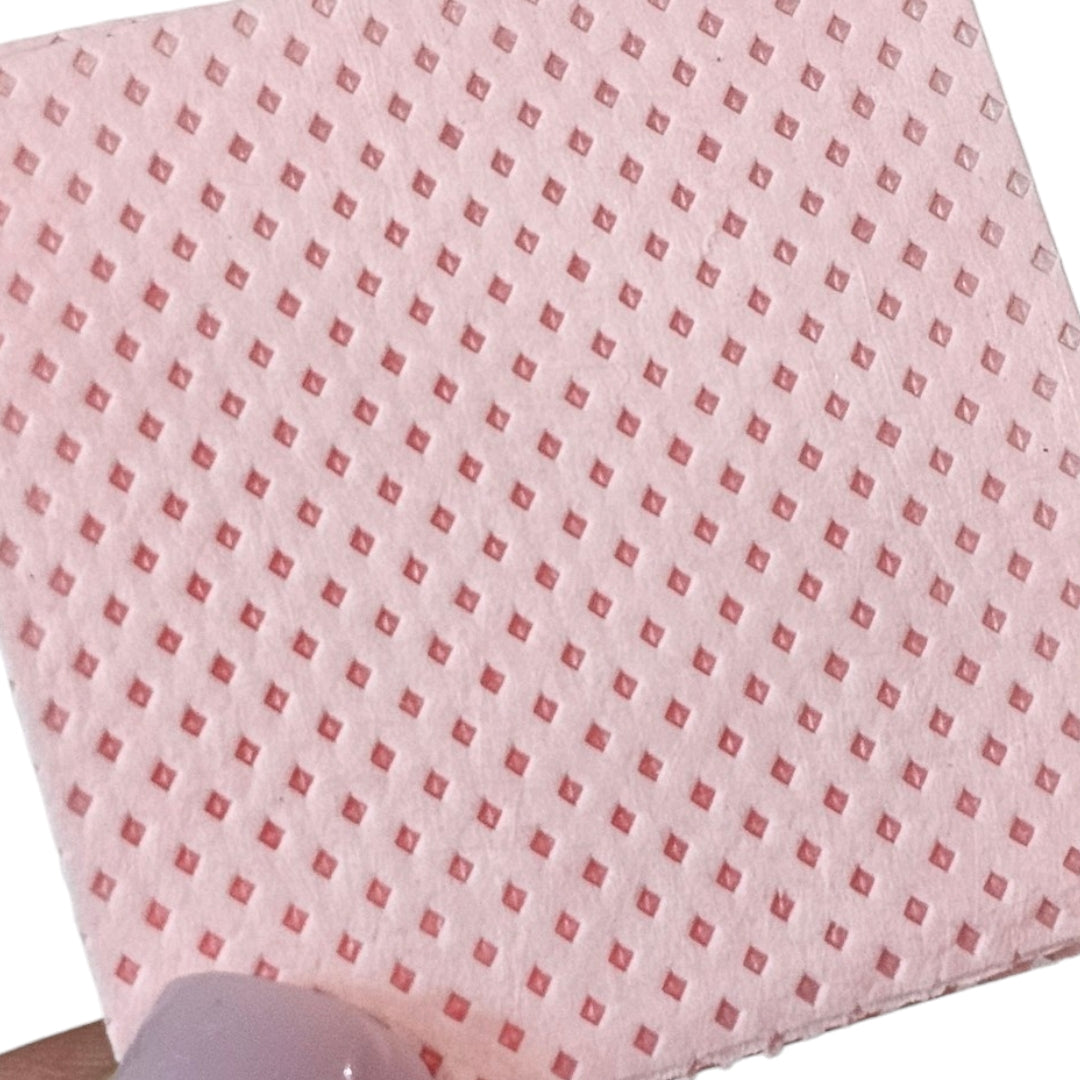 Image of Servetele perforate pentru unghii 200 buc Pink