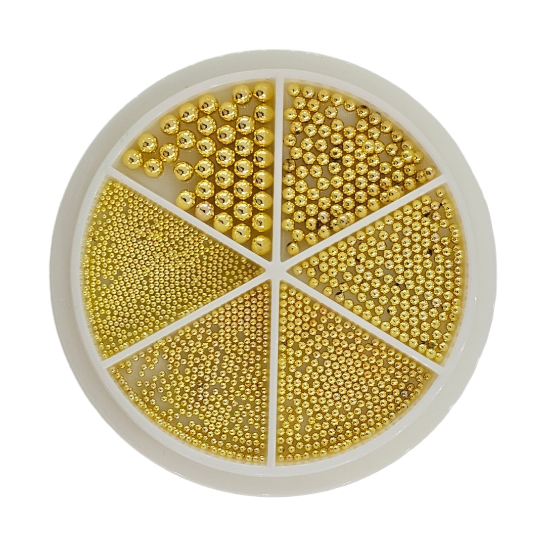 Caviar Metal,Decor Unghii, Multisize Gold