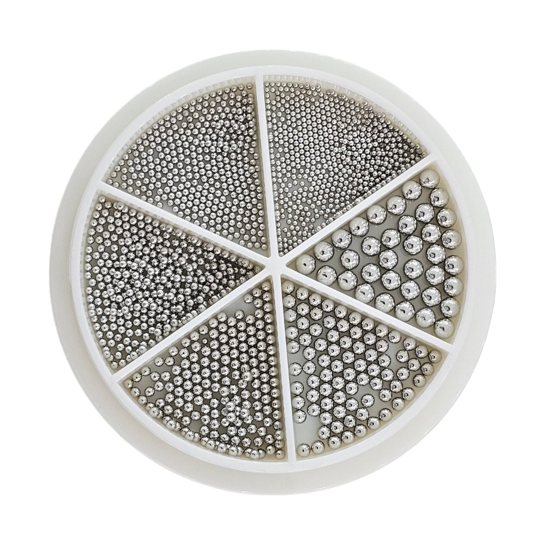 Caviar Metal,Decor Unghii, Multisize Silver